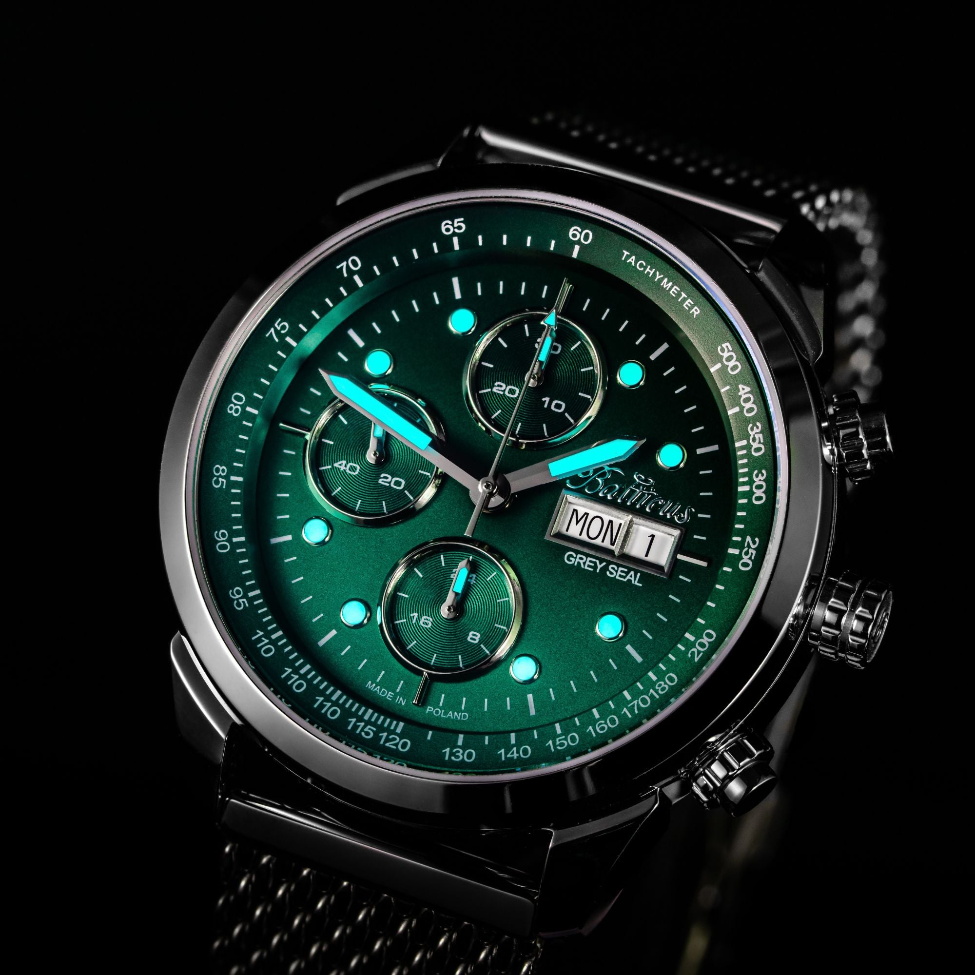 Balticus Grey Seal Chronograph (Green) - BLT-BALGSGRNCH - SET