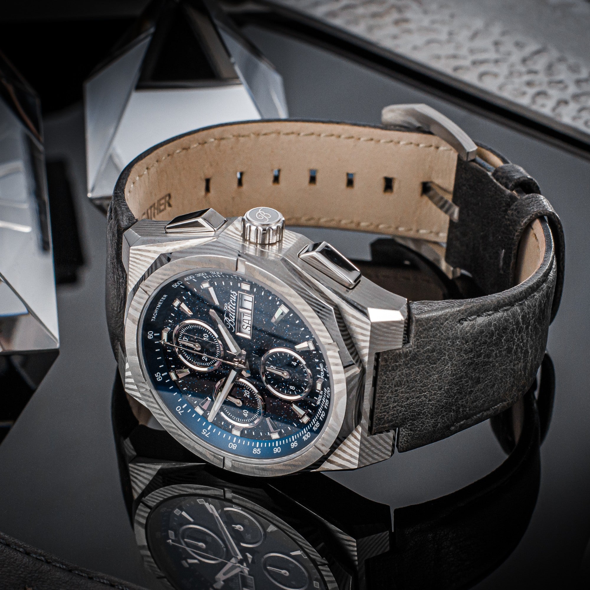 Balticus Star Dust Chrono Damast Valjoux 7750 Awenturyn - BLT-BALSDDCHABA