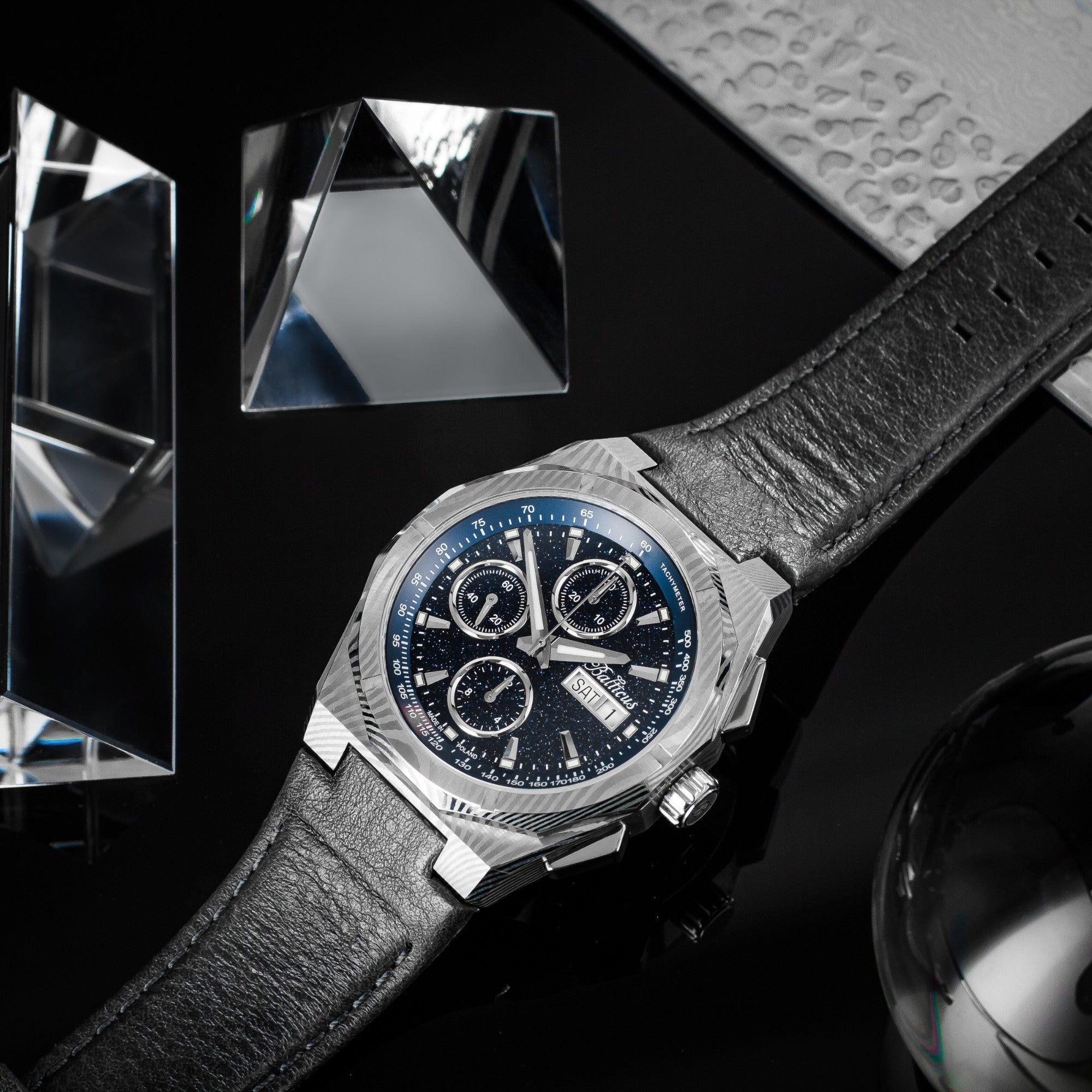 Balticus Star Dust Chrono Damast Valjoux 7750 Awenturyn - BLT-BALSDDCHABA