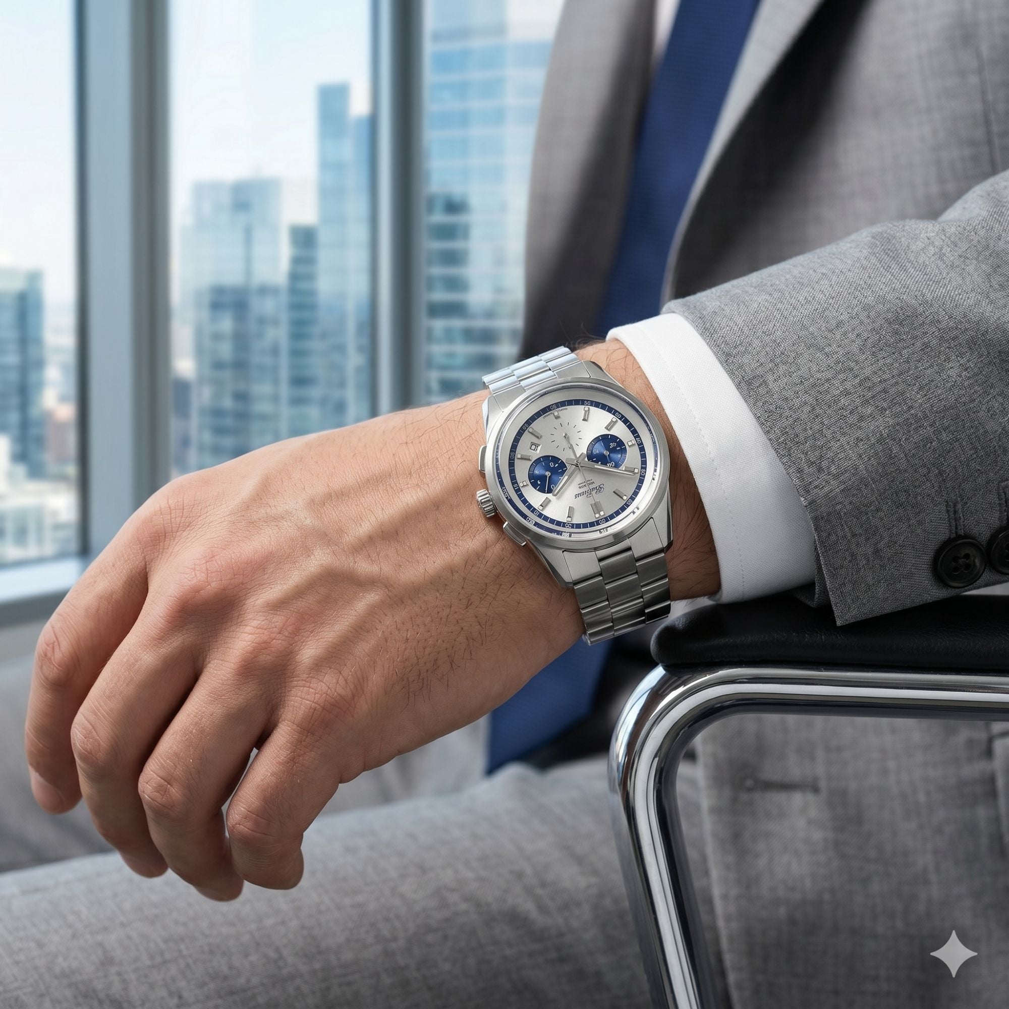 Balticus Volans Chronograf (Srebrny) - BAL-VSCHSBU