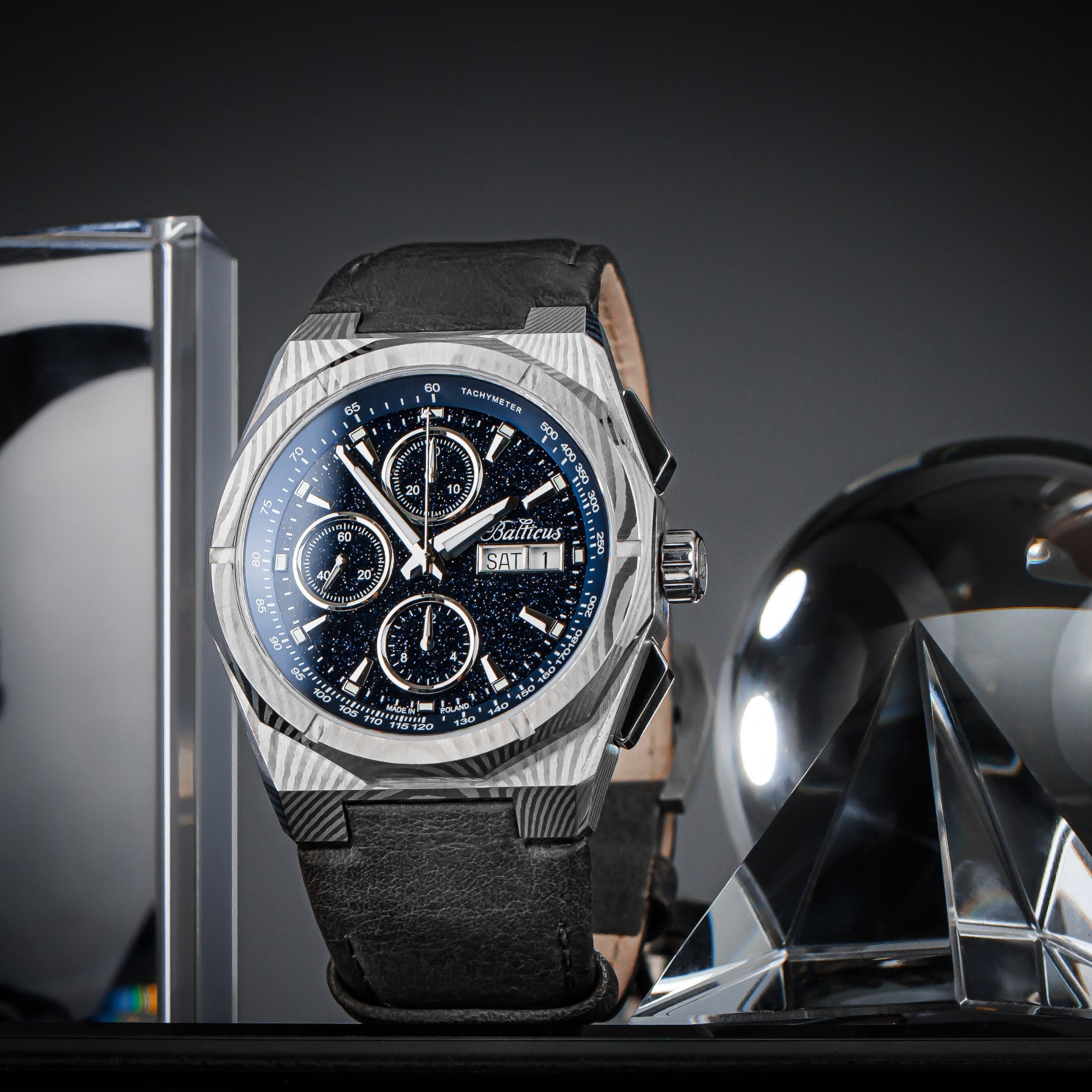 Balticus Star Dust Chrono Damast Valjoux 7750 Awenturyn - BLT-BALSDDCHABA