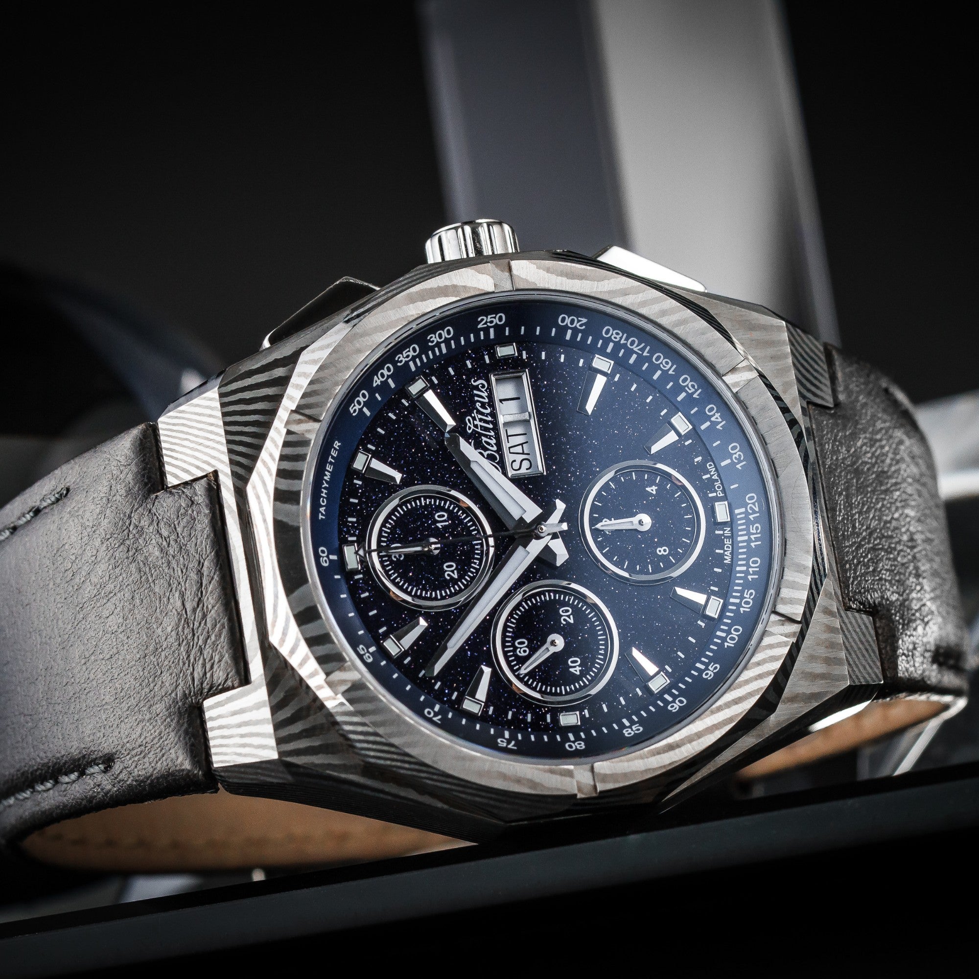 Balticus Star Dust Chrono Damast Valjoux 7750 Awenturyn - BLT-BALSDDCHABA