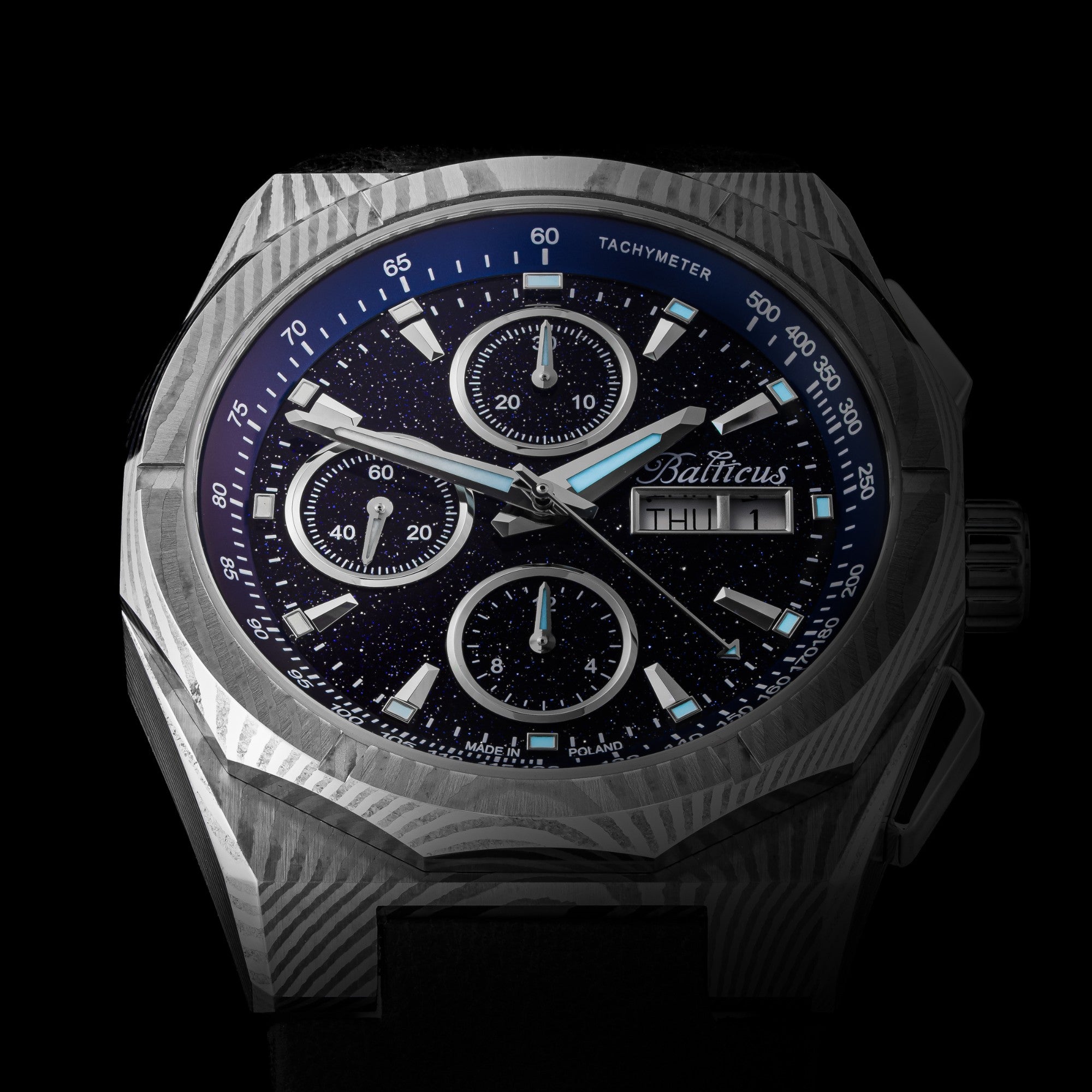 Balticus Star Dust Chrono Damast Valjoux 7750 Awenturyn - BLT-BALSDDCHABA