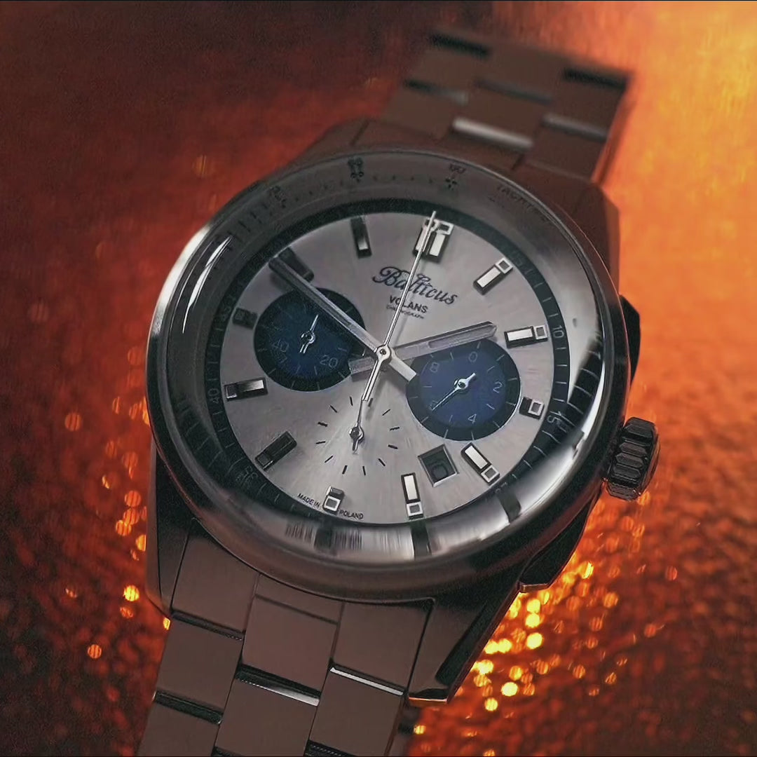 Load video: Balticus Volans Chronograf (Srebrny) - BAL-VSCHSBU