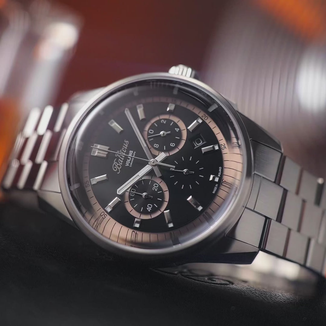 Load video: Balticus Volans Chronograf (czarny) - BAL-VSCHBAC